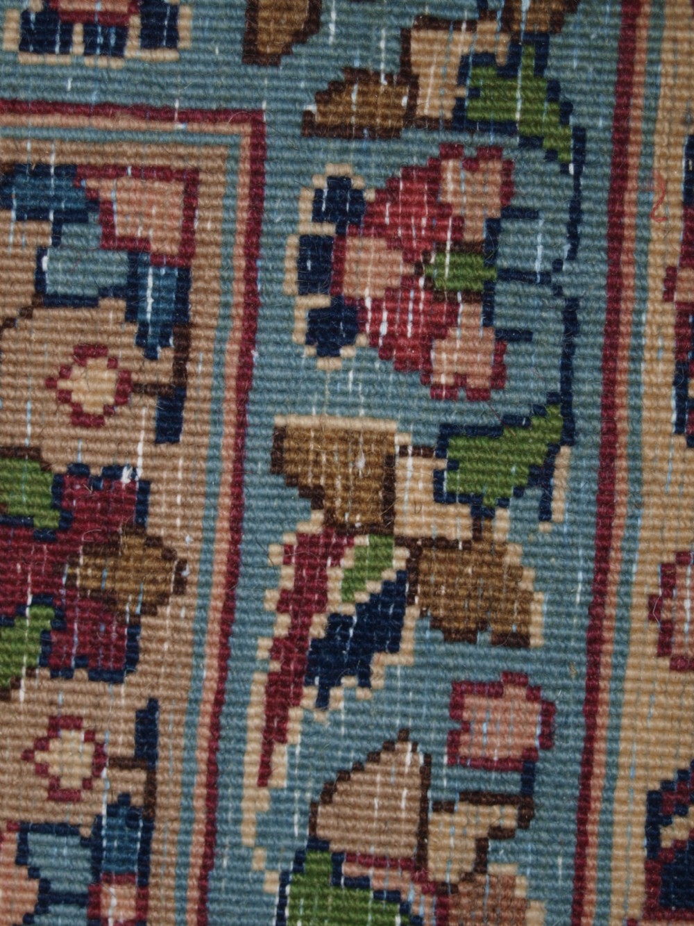 OLD PERSIAN KIRMAN CARPET BY MASTER WEAVER RASHID FARROKHI, GARDEN DESIGN WITH SUPERB COLOUR. CIRCA 1920/30. View XVIII