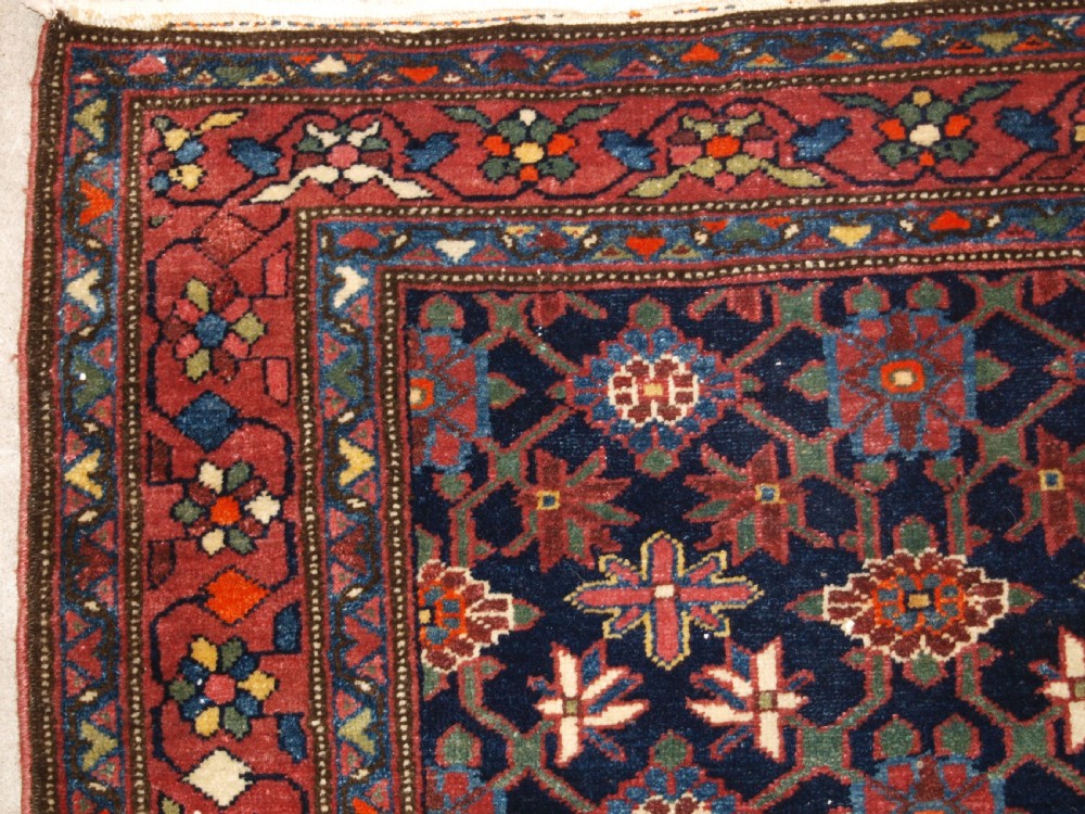 OLD PERSIAN HAMADAN REGION RUNNER, OVER 17 FEET LONG, MINA KHANI DESIGN, HARD WEARING, CIRCA 1920 View II