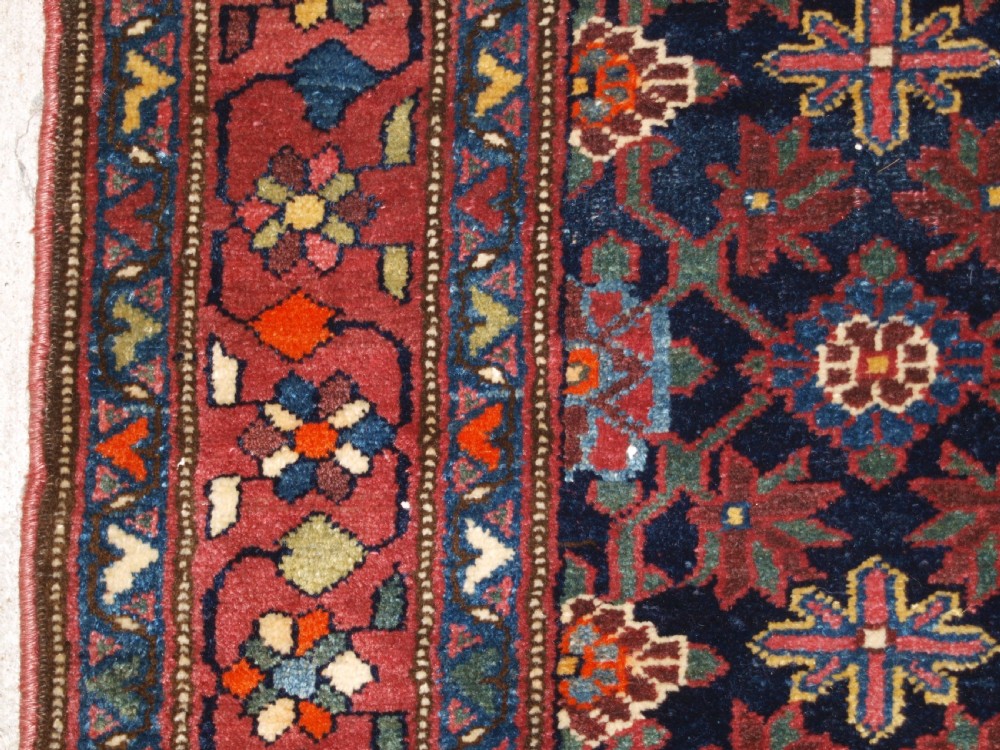 OLD PERSIAN HAMADAN REGION RUNNER, OVER 17 FEET LONG, MINA KHANI DESIGN, HARD WEARING, CIRCA 1920 View III