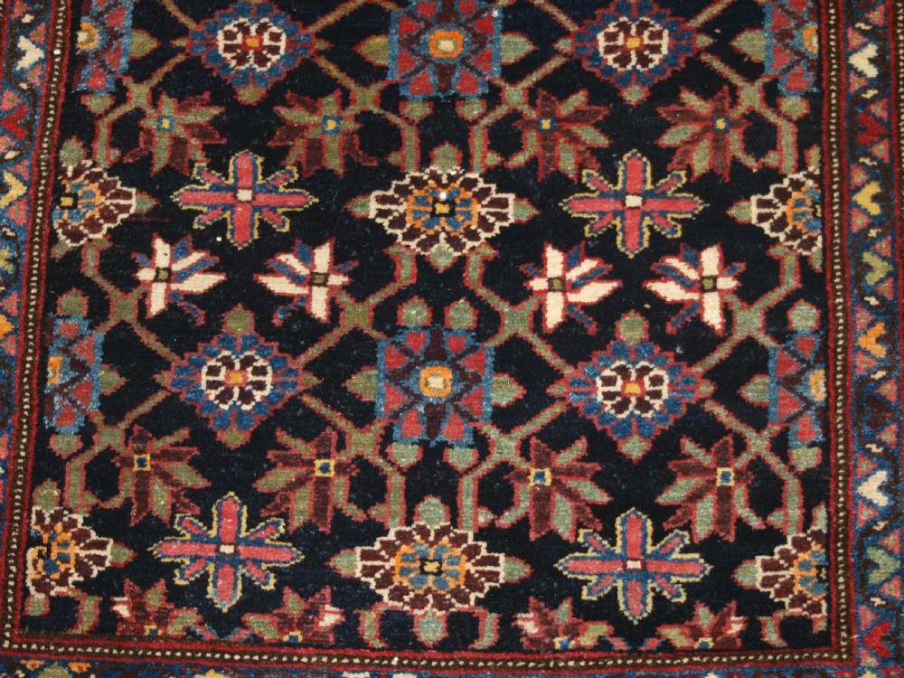OLD PERSIAN HAMADAN REGION RUNNER, OVER 17 FEET LONG, MINA KHANI DESIGN, HARD WEARING, CIRCA 1920 View VIII