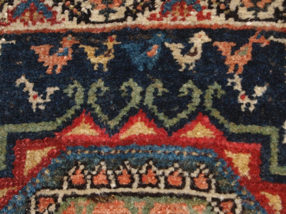 ANTIQUE PERSIAN RUNNER BY THE LURI TRIBE, UNUSUAL DESIGN WITH TURKMEN GULS, NARROW SMALL SIZE, CIRCA 1900. View IX