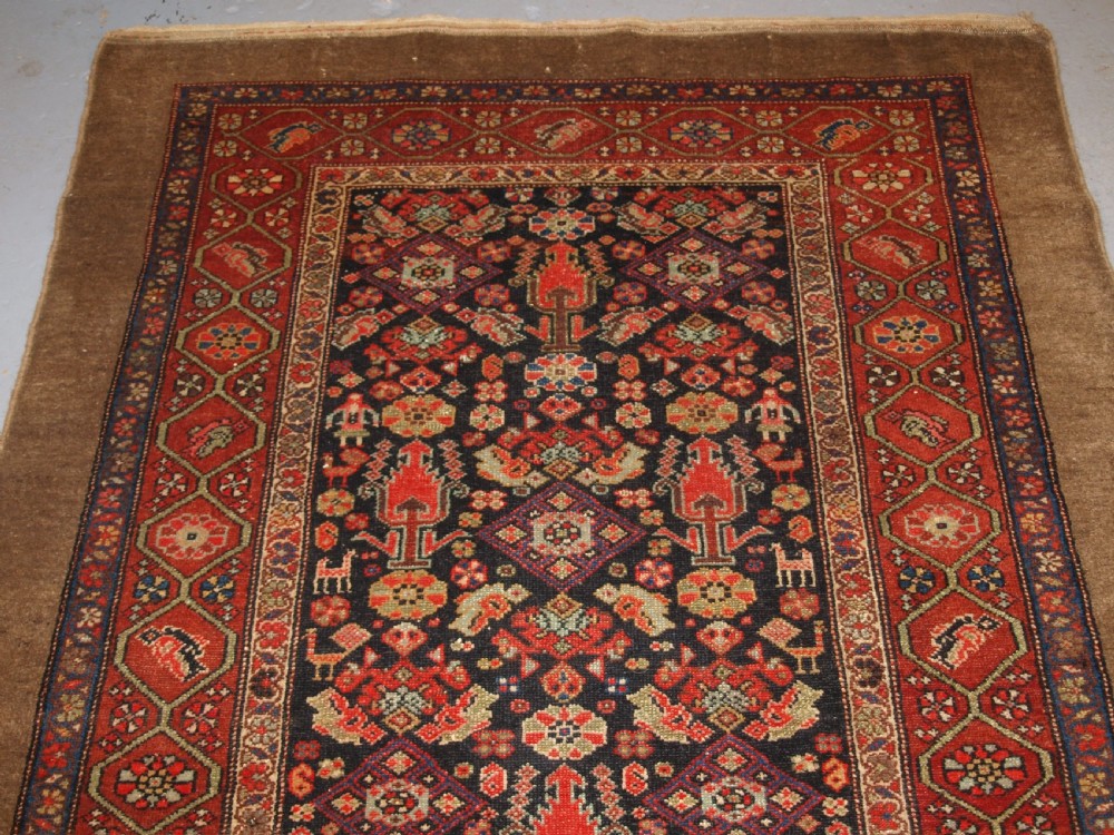 ANTIQUE SARAB LONG RUG, SUPERB DESIGN AND COLOUR, CIRCA 1900. View V