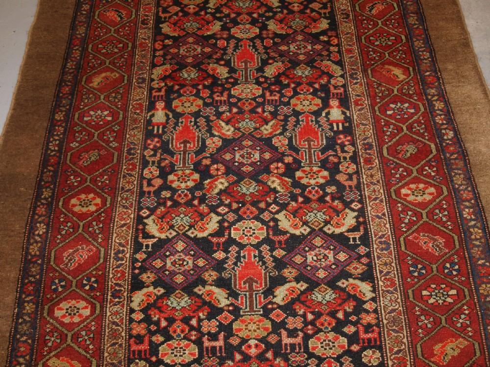 ANTIQUE SARAB LONG RUG, SUPERB DESIGN AND COLOUR, CIRCA 1900. View VI
