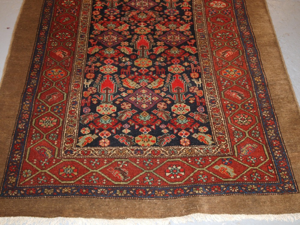 ANTIQUE SARAB LONG RUG, SUPERB DESIGN AND COLOUR, CIRCA 1900. View VIII