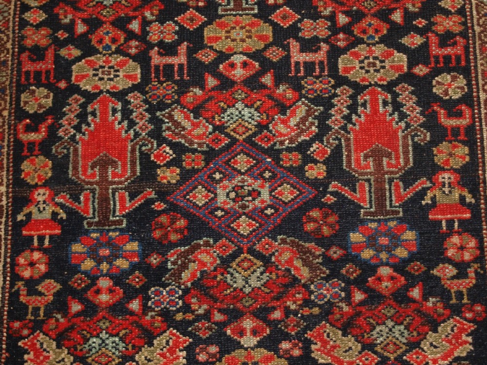 ANTIQUE SARAB LONG RUG, SUPERB DESIGN AND COLOUR, CIRCA 1900. View XIII