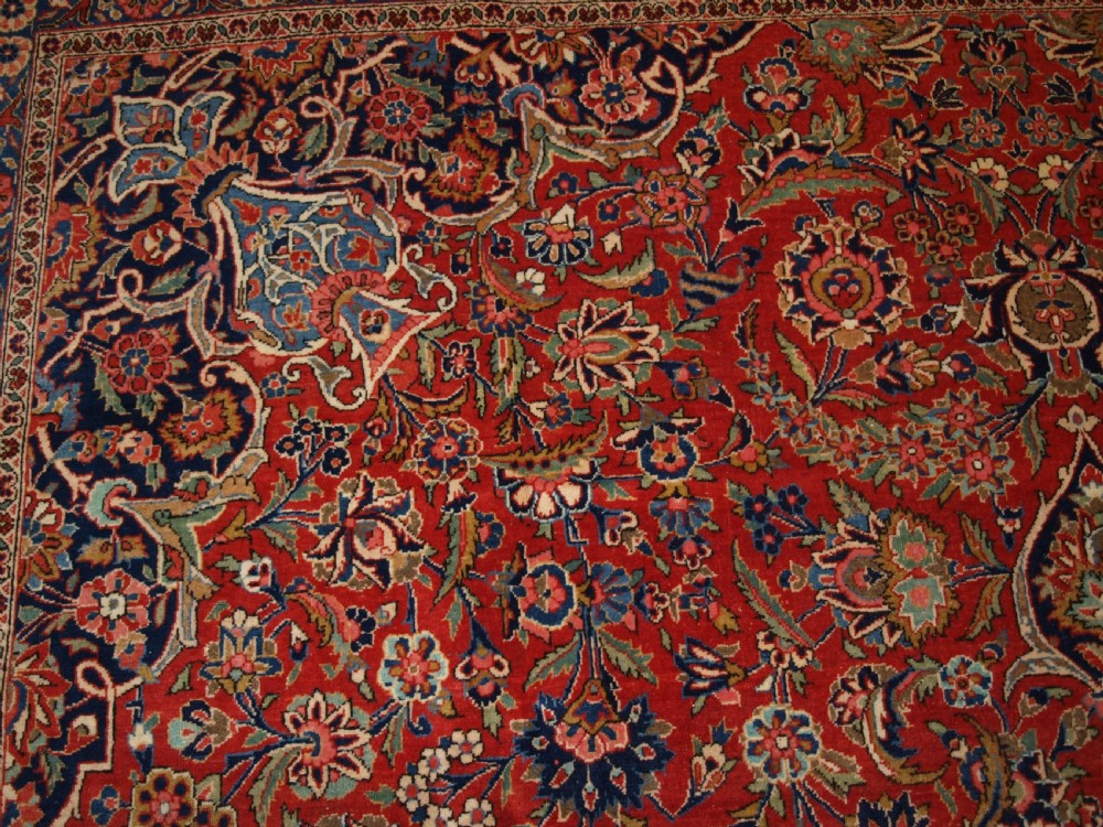 ANTIQUE KASHAN CARPET, OUTSTANDING EXAMPLE WITH EXCELLENT DESIGN & COLOUR, CIRCA 1900 View VII