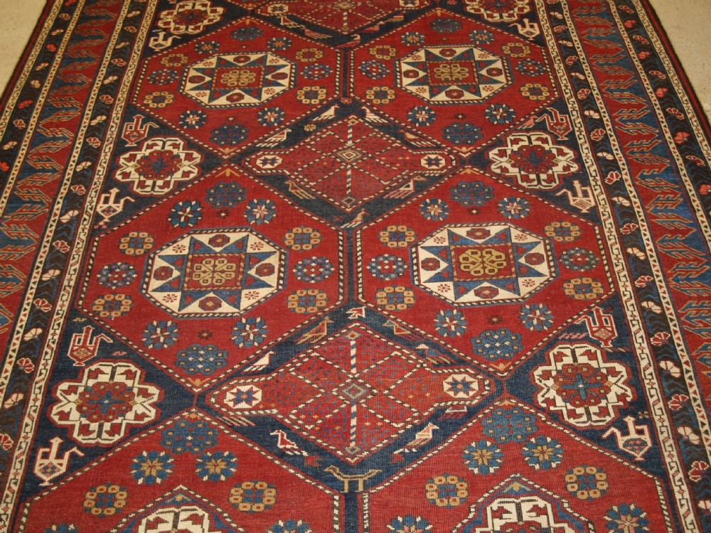 ANTIQUE CAUCASIAN KHILA RUG, BAKU REGION, OUTSTANDING EXAMPLE OF TYPE, LATE 19TH CENTURY. View V