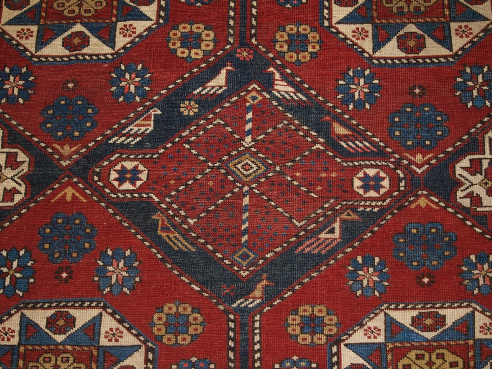 ANTIQUE CAUCASIAN KHILA RUG, BAKU REGION, OUTSTANDING EXAMPLE OF TYPE, LATE 19TH CENTURY. View X