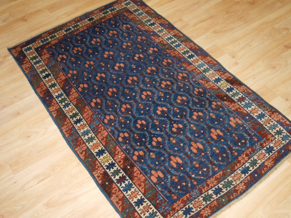 ANTIQUE CAUCASIAN SEICHUR RUG, KUBA REGION, BEAUTIFUL SOFT COLOURS, CIRCA 1890. View II
