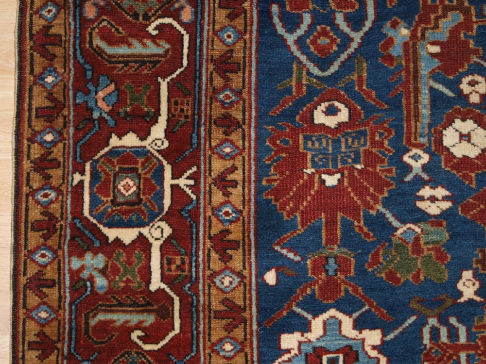 ANTIQUE CAUCASIAN SHIRVAN RUG WITH UNUSUAL NORTH WEST PERSIAN DESIGN, CIRCA 1900. View IV