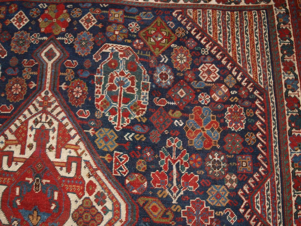 ANTIQUE SOUTH WEST PERSIAN TRIBAL CARPET BY THE KHAMSEH TRIBE, BEAUTIFUL TRIBAL DESIGN, CIRCA 1890. View XII