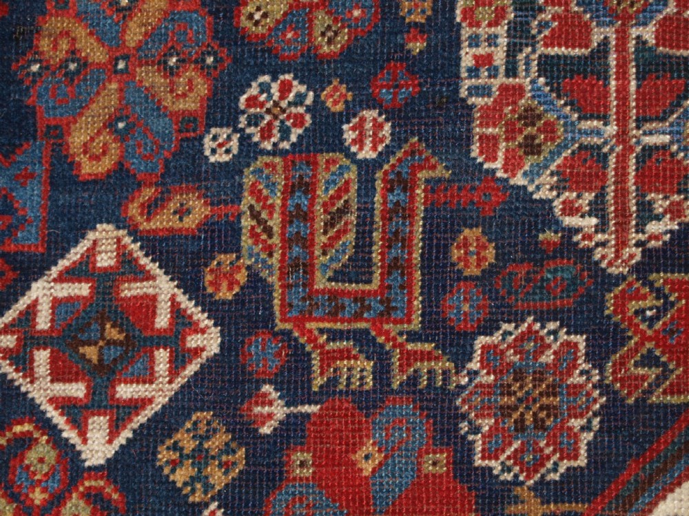 ANTIQUE SOUTH WEST PERSIAN TRIBAL CARPET BY THE KHAMSEH TRIBE, BEAUTIFUL TRIBAL DESIGN, CIRCA 1890. View XIII