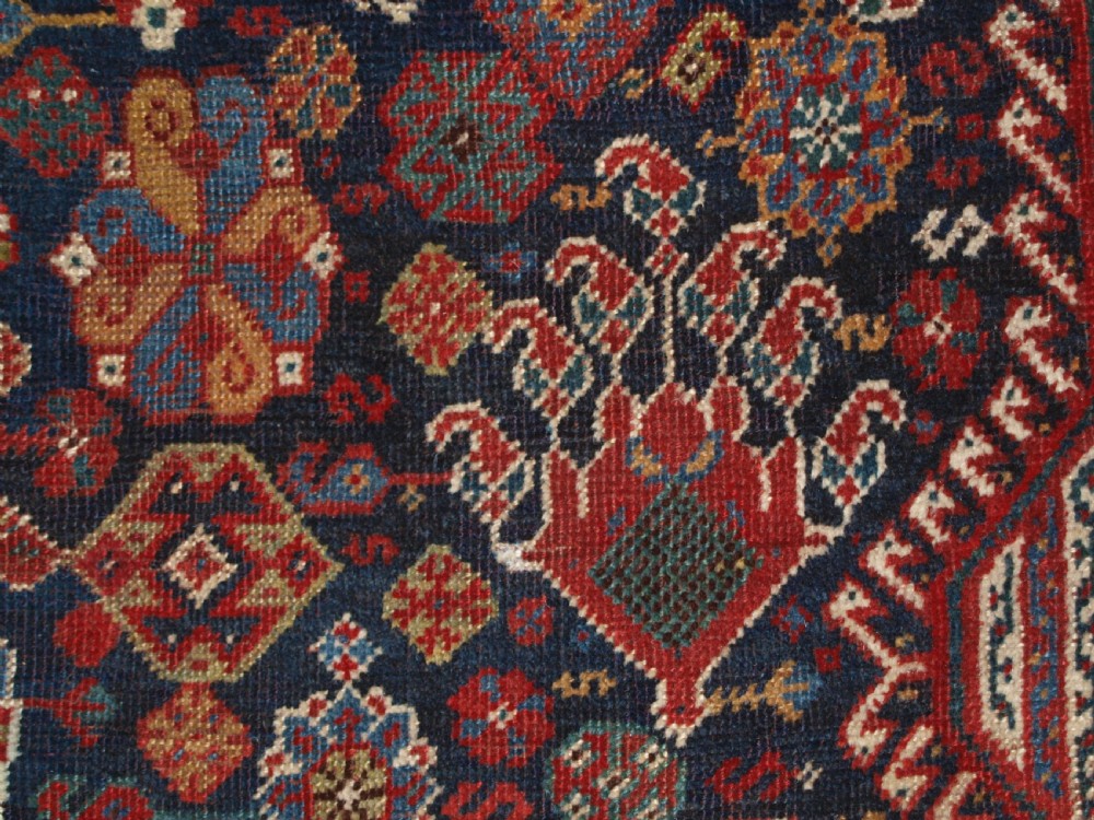 ANTIQUE SOUTH WEST PERSIAN TRIBAL CARPET BY THE KHAMSEH TRIBE, BEAUTIFUL TRIBAL DESIGN, CIRCA 1890. View XVI