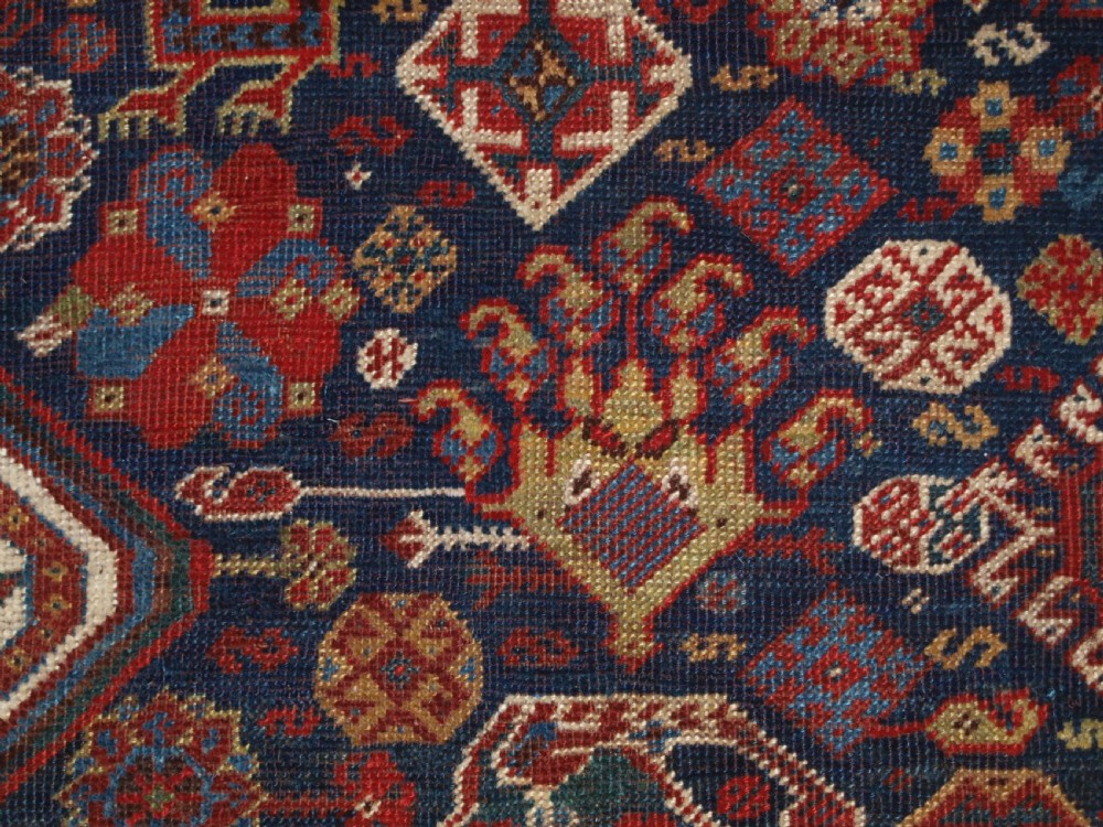 ANTIQUE SOUTH WEST PERSIAN TRIBAL CARPET BY THE KHAMSEH TRIBE, BEAUTIFUL TRIBAL DESIGN, CIRCA 1890. View XVII