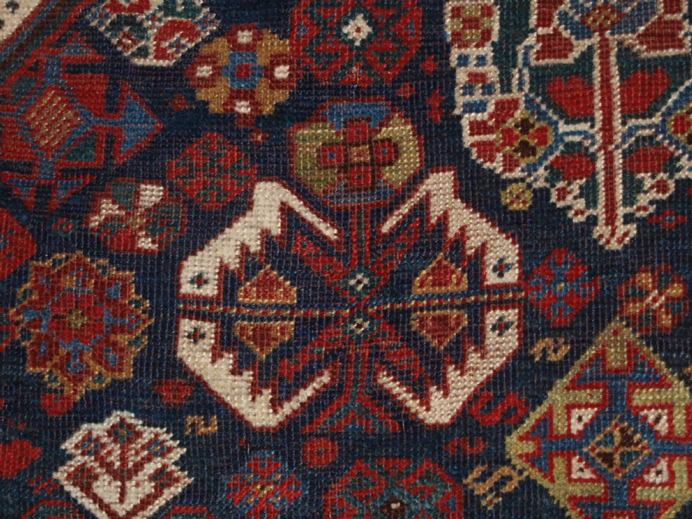 ANTIQUE SOUTH WEST PERSIAN TRIBAL CARPET BY THE KHAMSEH TRIBE, BEAUTIFUL TRIBAL DESIGN, CIRCA 1890. View XVIII