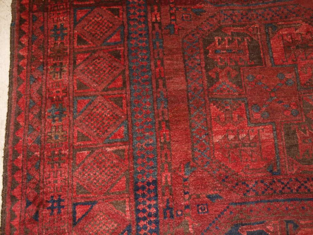 ANTIQUE AFGHAN VILLAGE CARPET, ERSARI WEAVERS, SUPERB COLOUR, CIRCA 1900. View III