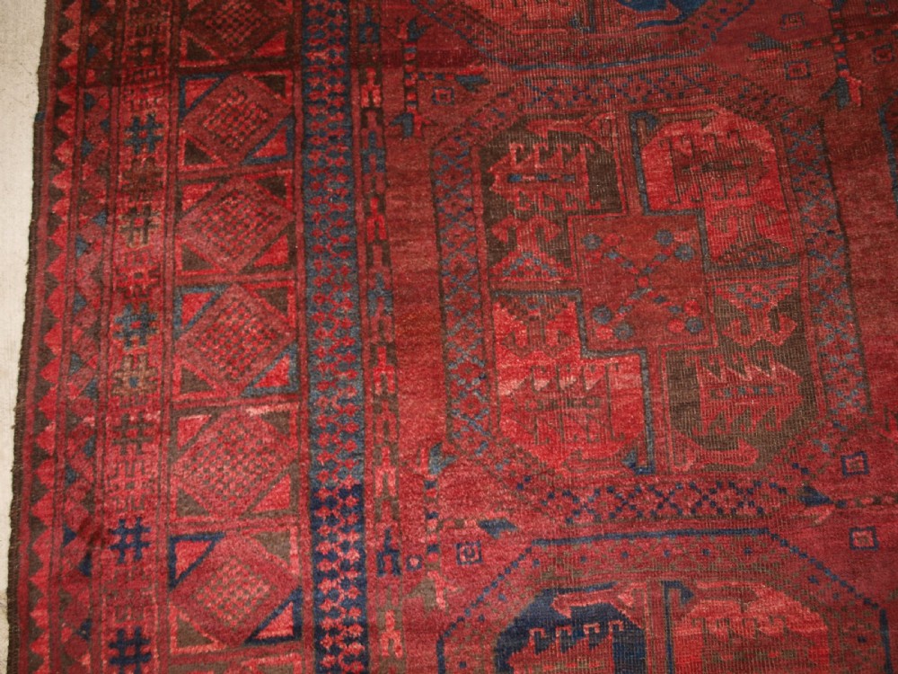 ANTIQUE AFGHAN VILLAGE CARPET, ERSARI WEAVERS, SUPERB COLOUR, CIRCA 1900. View VIII