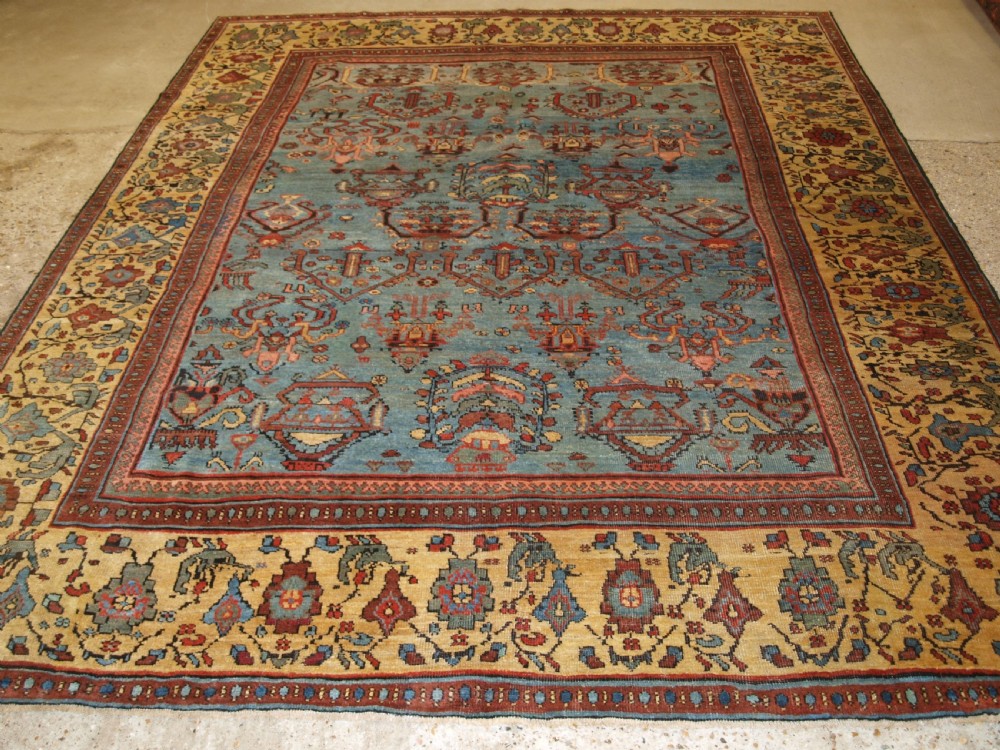ANTIQUE FARAGHAN VILLAGE CARPET WITH OUTSTANDING COLOUR, CIRCA 1880.