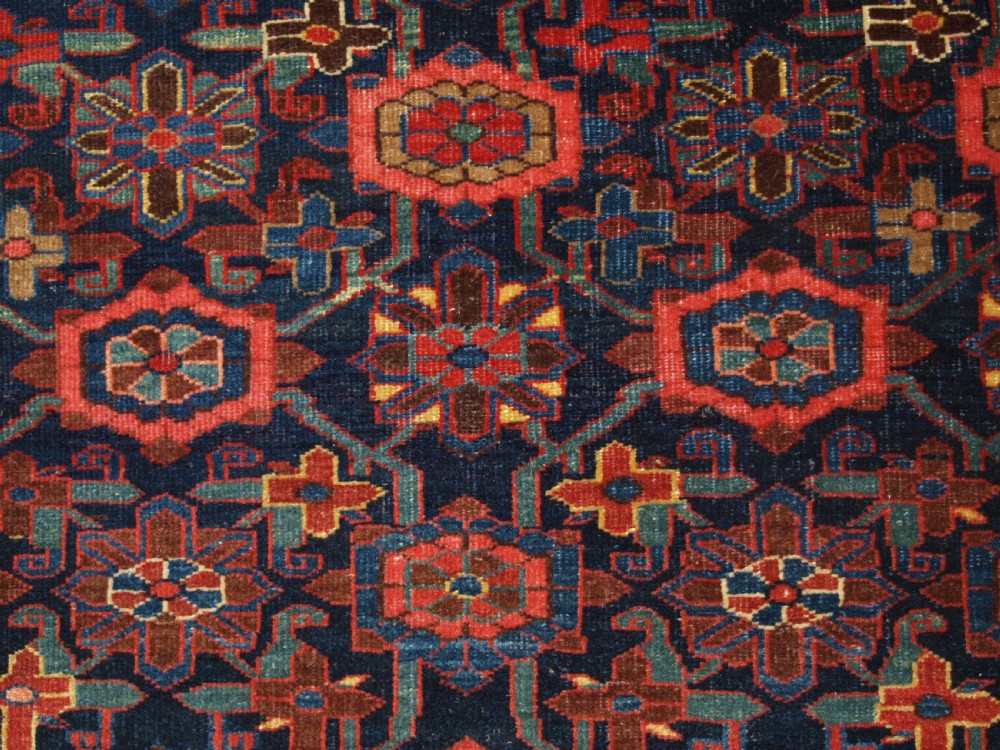 ANTIQUE BIJAR RUNNER WITH MINA KHANI DESIGN, BEAUTIFUL BORDER, CIRCA 1880. View VIII