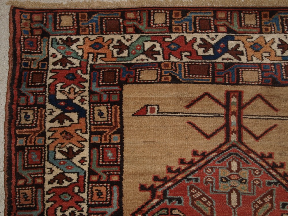 ANTIQUE PERSIAN SARAB RUNNER, CAMEL GROUND WITH GOOD COLOUR, CIRCA 1900. View II