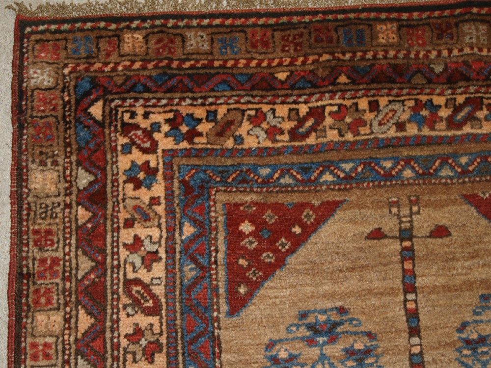 ANTIQUE NORTH WEST PERSIAN KURDISH RUNNER, CAMEL GROUND, LOTS OF ANIMALS, CIRCA 1900. View II
