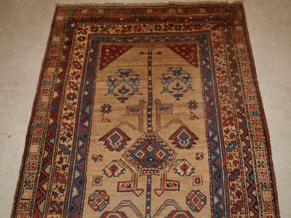 ANTIQUE NORTH WEST PERSIAN KURDISH RUNNER, CAMEL GROUND, LOTS OF ANIMALS, CIRCA 1900. View III