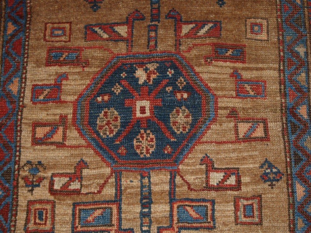 ANTIQUE NORTH WEST PERSIAN KURDISH RUNNER, CAMEL GROUND, LOTS OF ANIMALS, CIRCA 1900. View IX