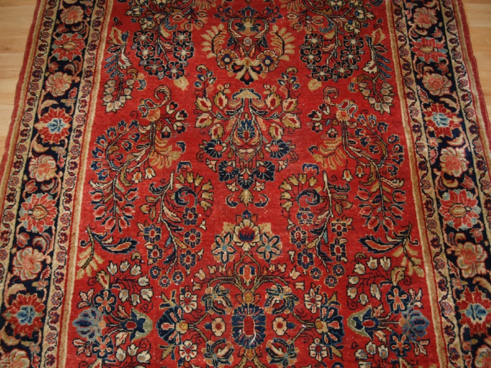 ANTIQUE SAROUK KELLEH (LONG RUG) SUPERB CONDITION, GREAT COLOUR, CIRCA 1900/20. View V
