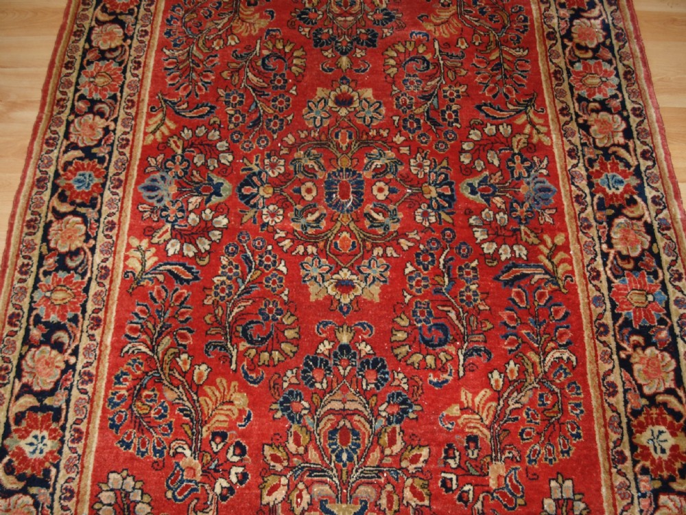 ANTIQUE SAROUK KELLEH (LONG RUG) SUPERB CONDITION, GREAT COLOUR, CIRCA 1900/20. View VI