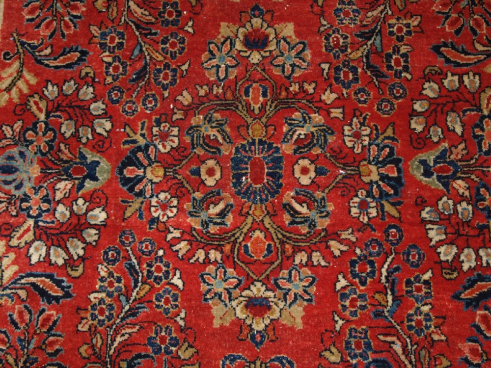 ANTIQUE SAROUK KELLEH (LONG RUG) SUPERB CONDITION, GREAT COLOUR, CIRCA 1900/20. View X