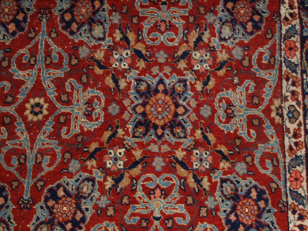 ANTIQUE NORTH EAST PERSIAN KHORASSAN RUG, CLASSIC ALL OVER DESIGN, CIRCA 1900. View IX