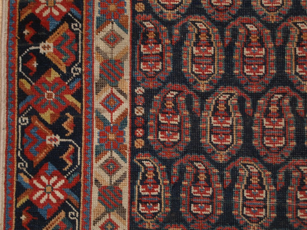 ANTIQUE SOUTH PERSIAN AFSHAR RUG WITH ALL OVER BOTEH DESIGN, BEAUTIFUL BORDER, CIRCA 1900. View V
