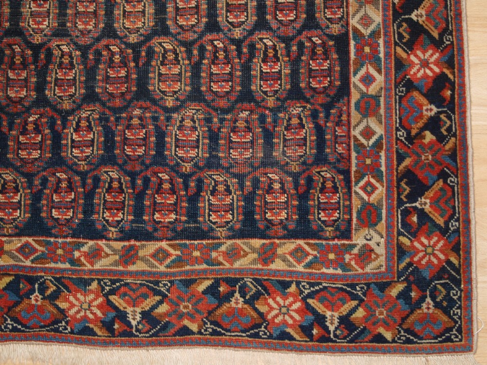 ANTIQUE SOUTH PERSIAN AFSHAR RUG WITH ALL OVER BOTEH DESIGN, BEAUTIFUL BORDER, CIRCA 1900. View IX