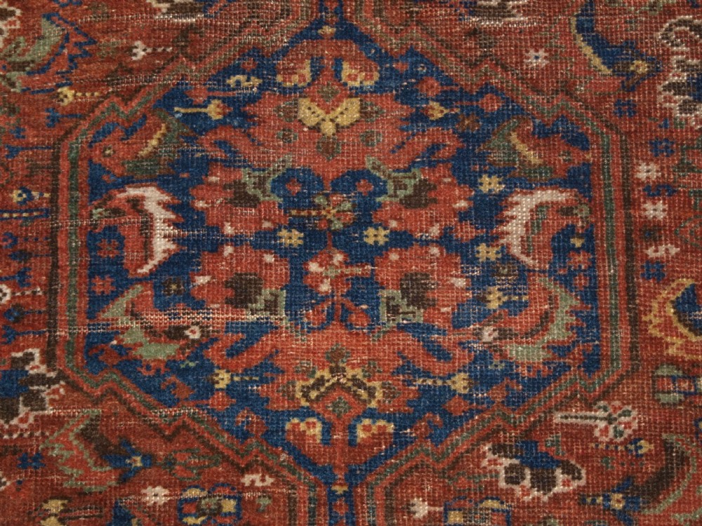 ANTIQUE SOUTH WEST PERSIAN RUG BY THE KHAMSEH TRIBE, BAHARLU SUB TRIBE, CIRCA 1890. View VIII