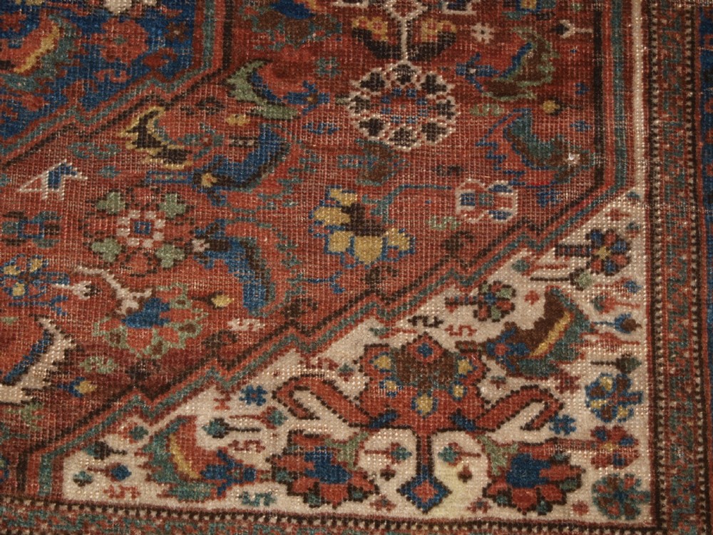 ANTIQUE SOUTH WEST PERSIAN RUG BY THE KHAMSEH TRIBE, BAHARLU SUB TRIBE, CIRCA 1890. View XI