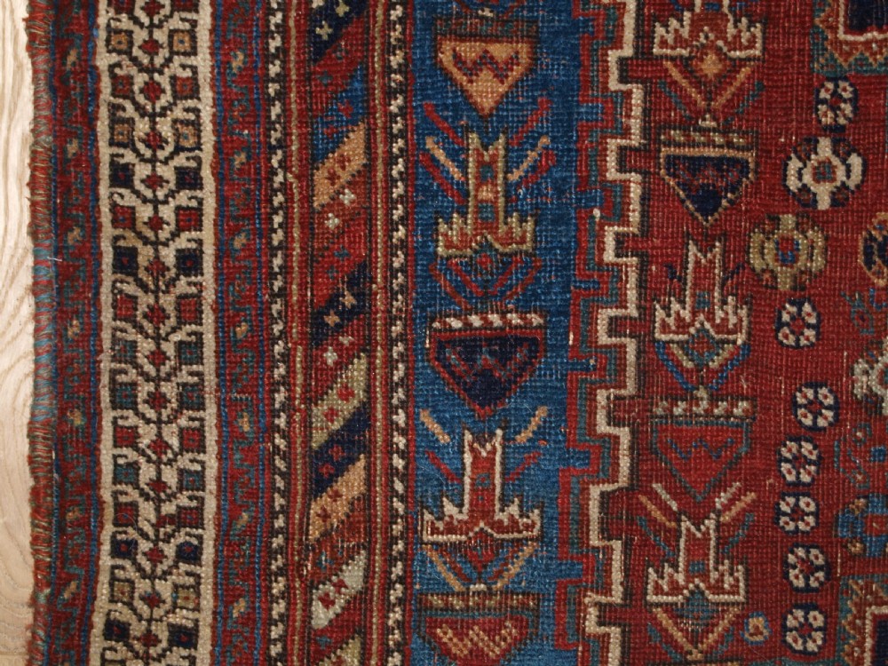 ANTIQUE PERSIAN AFSHAR RUG OF CLASSIC DESIGN, SMALL SIZE WITH GREAT COLOUR, LATE 19TH CENTURY. View IV