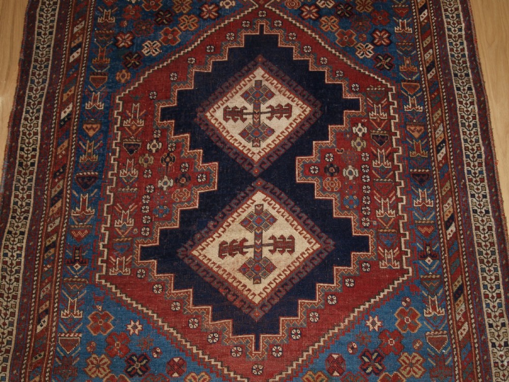 ANTIQUE PERSIAN AFSHAR RUG OF CLASSIC DESIGN, SMALL SIZE WITH GREAT COLOUR, LATE 19TH CENTURY. View VI