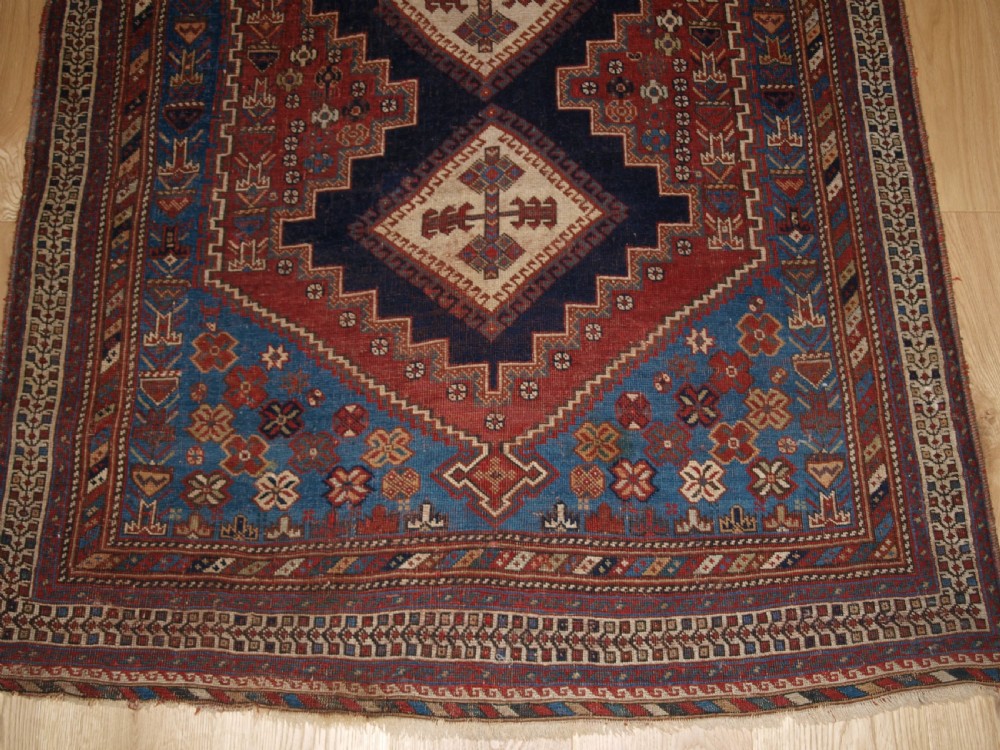 ANTIQUE PERSIAN AFSHAR RUG OF CLASSIC DESIGN, SMALL SIZE WITH GREAT COLOUR, LATE 19TH CENTURY. View VII