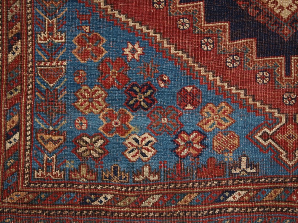 ANTIQUE PERSIAN AFSHAR RUG OF CLASSIC DESIGN, SMALL SIZE WITH GREAT COLOUR, LATE 19TH CENTURY. View XIV