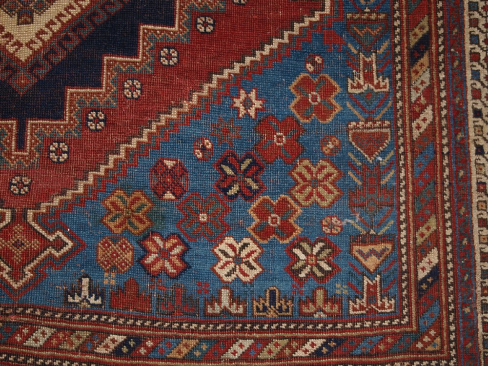 ANTIQUE PERSIAN AFSHAR RUG OF CLASSIC DESIGN, SMALL SIZE WITH GREAT COLOUR, LATE 19TH CENTURY. View XV