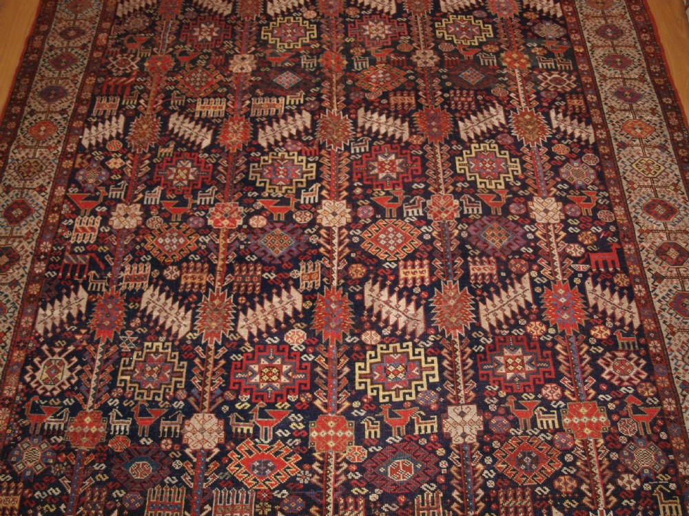 ANTIQUE TRIBAL SHEKARLU QASHQAI RUG, VERY FINE WEAVE, GREAT COLOUR, CIRCA 1880. View VII