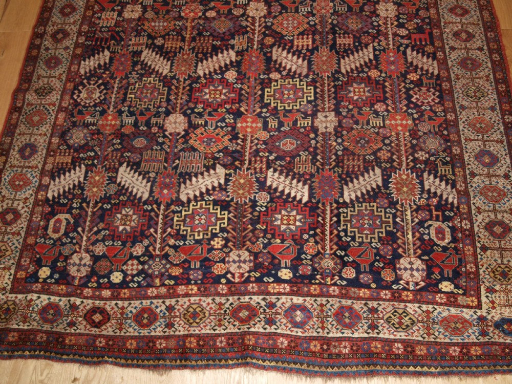 ANTIQUE TRIBAL SHEKARLU QASHQAI RUG, VERY FINE WEAVE, GREAT COLOUR, CIRCA 1880. View VIII