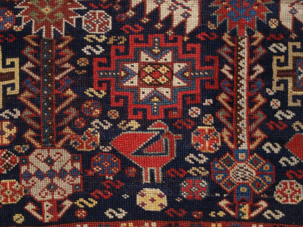 ANTIQUE TRIBAL SHEKARLU QASHQAI RUG, VERY FINE WEAVE, GREAT COLOUR, CIRCA 1880. View XII