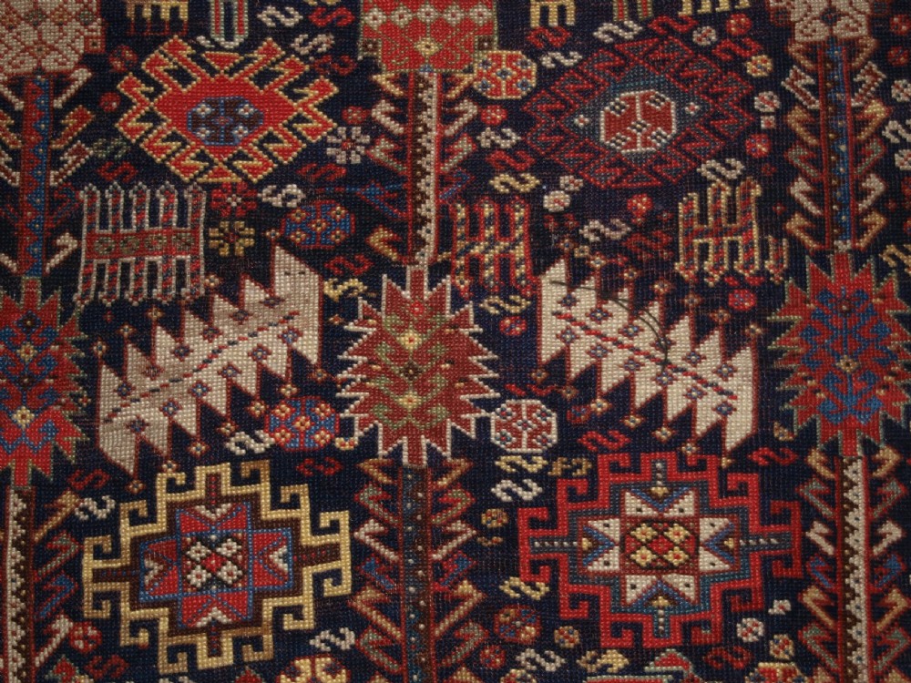 ANTIQUE TRIBAL SHEKARLU QASHQAI RUG, VERY FINE WEAVE, GREAT COLOUR, CIRCA 1880. View XVII