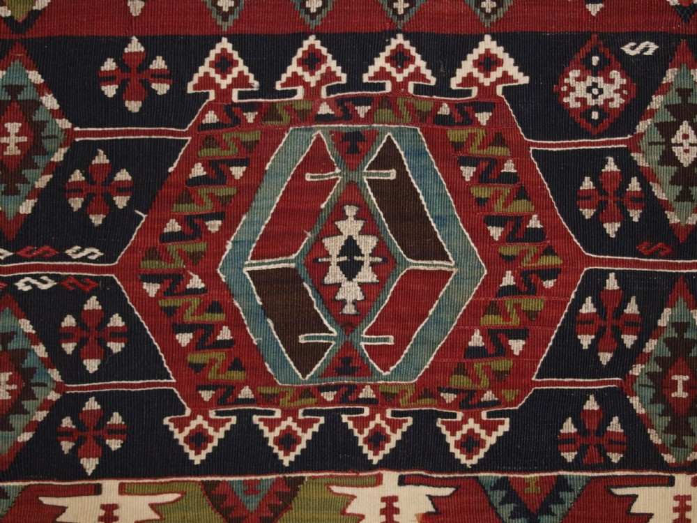 OLD TURKISH MALATYA KILIM, WOVEN IN TWO PARTS, SUPERB DESIGN AND COLOUR, CIRCA 1900/20. View VIII