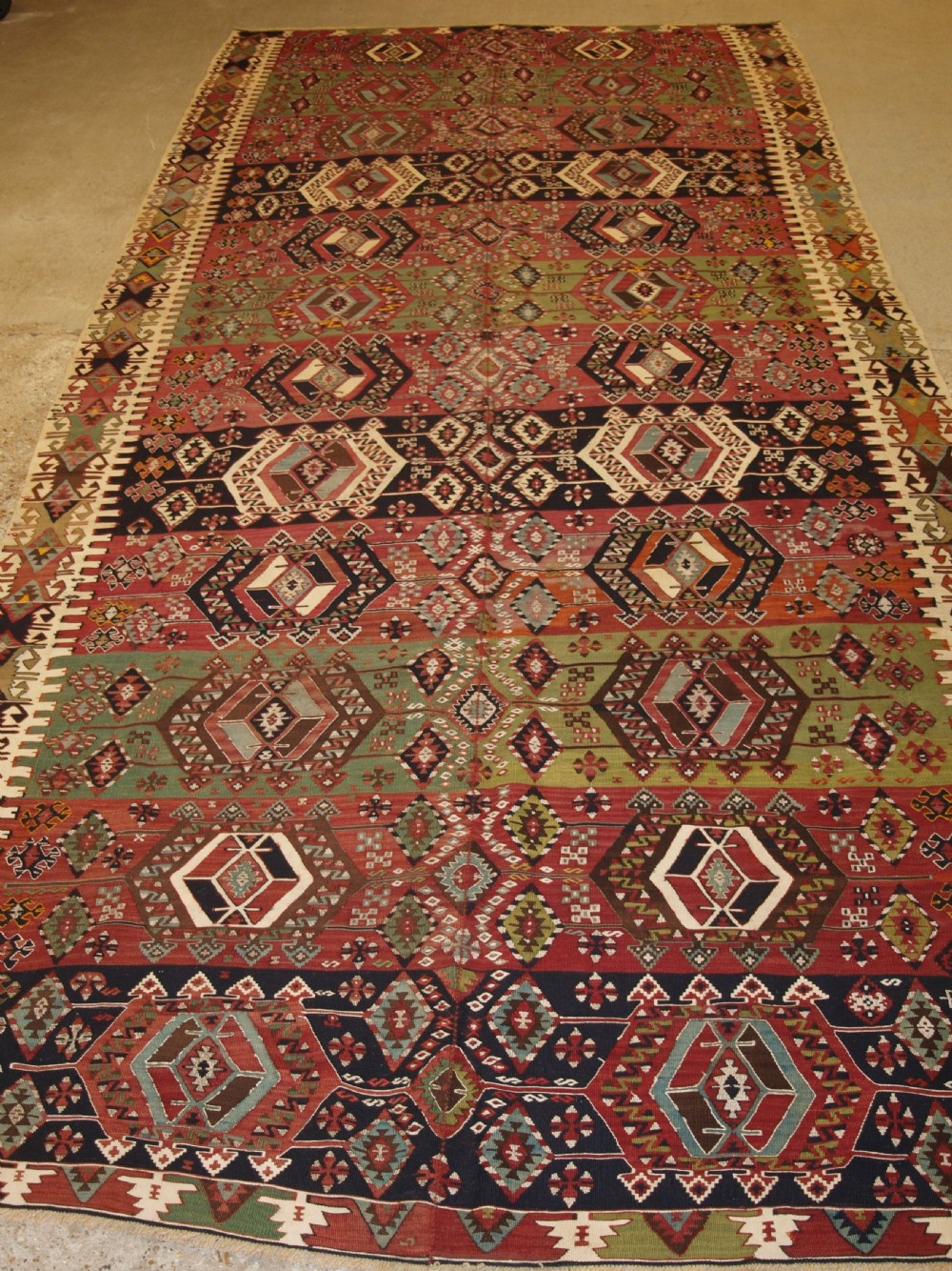 OLD TURKISH MALATYA KILIM, WOVEN IN TWO PARTS, SUPERB DESIGN AND COLOUR, CIRCA 1900/20. View XIII