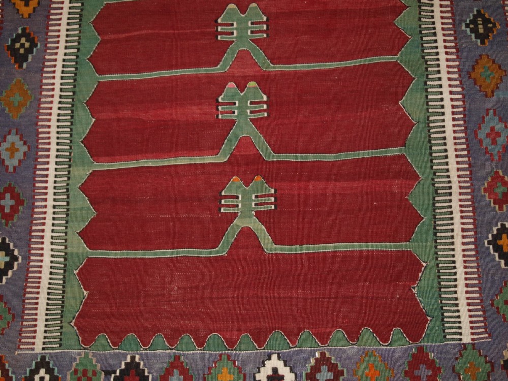 OLD TURKISH OBRUK PRAYER KILIM OF TRADITIONAL DESIGN, EXCELLENT CONDITION, CIRCA 1920. View VII