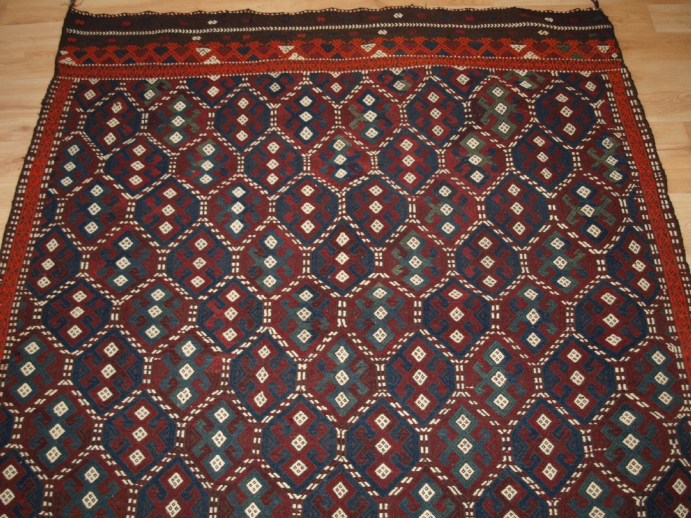 OLD TURKISH FLAT WEAVE IN CICIM TECHNIQUE, BERGAMA REGION, CIRCA 1920. View II