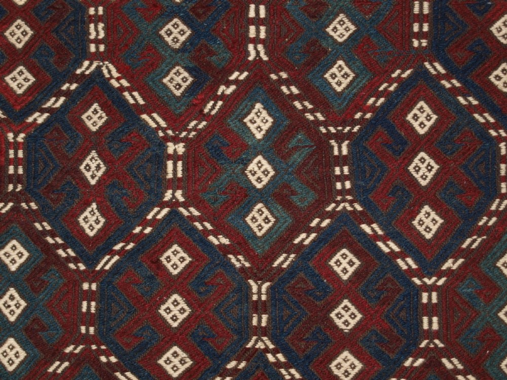 OLD TURKISH FLAT WEAVE IN CICIM TECHNIQUE, BERGAMA REGION, CIRCA 1920. View V