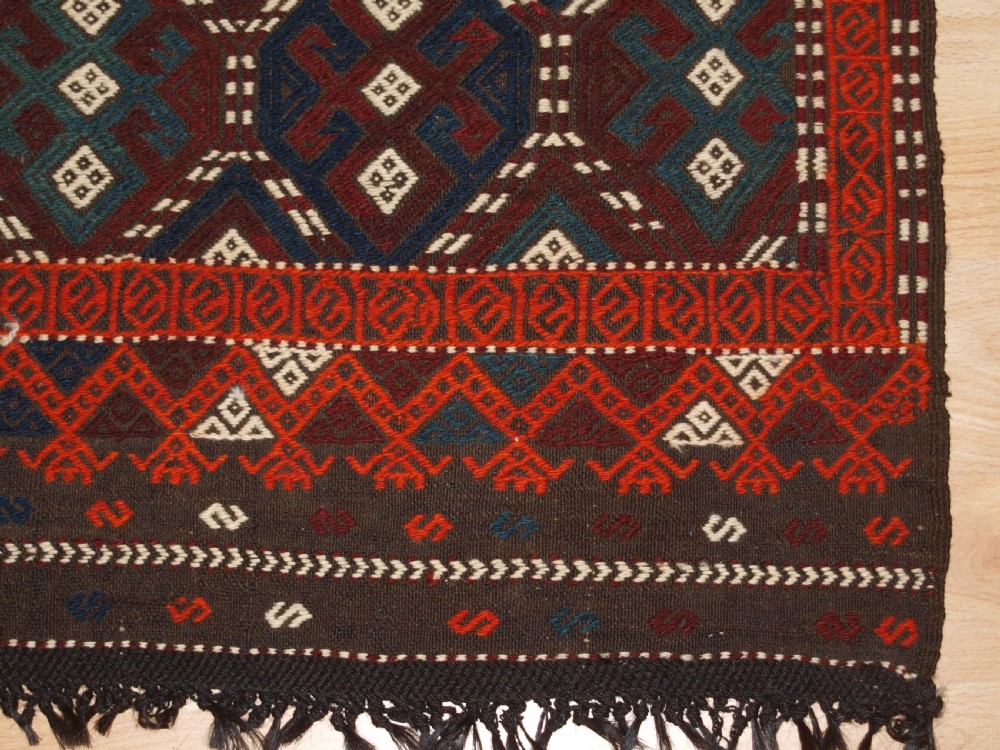 OLD TURKISH FLAT WEAVE IN CICIM TECHNIQUE, BERGAMA REGION, CIRCA 1920. View VI